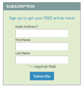 email registration form